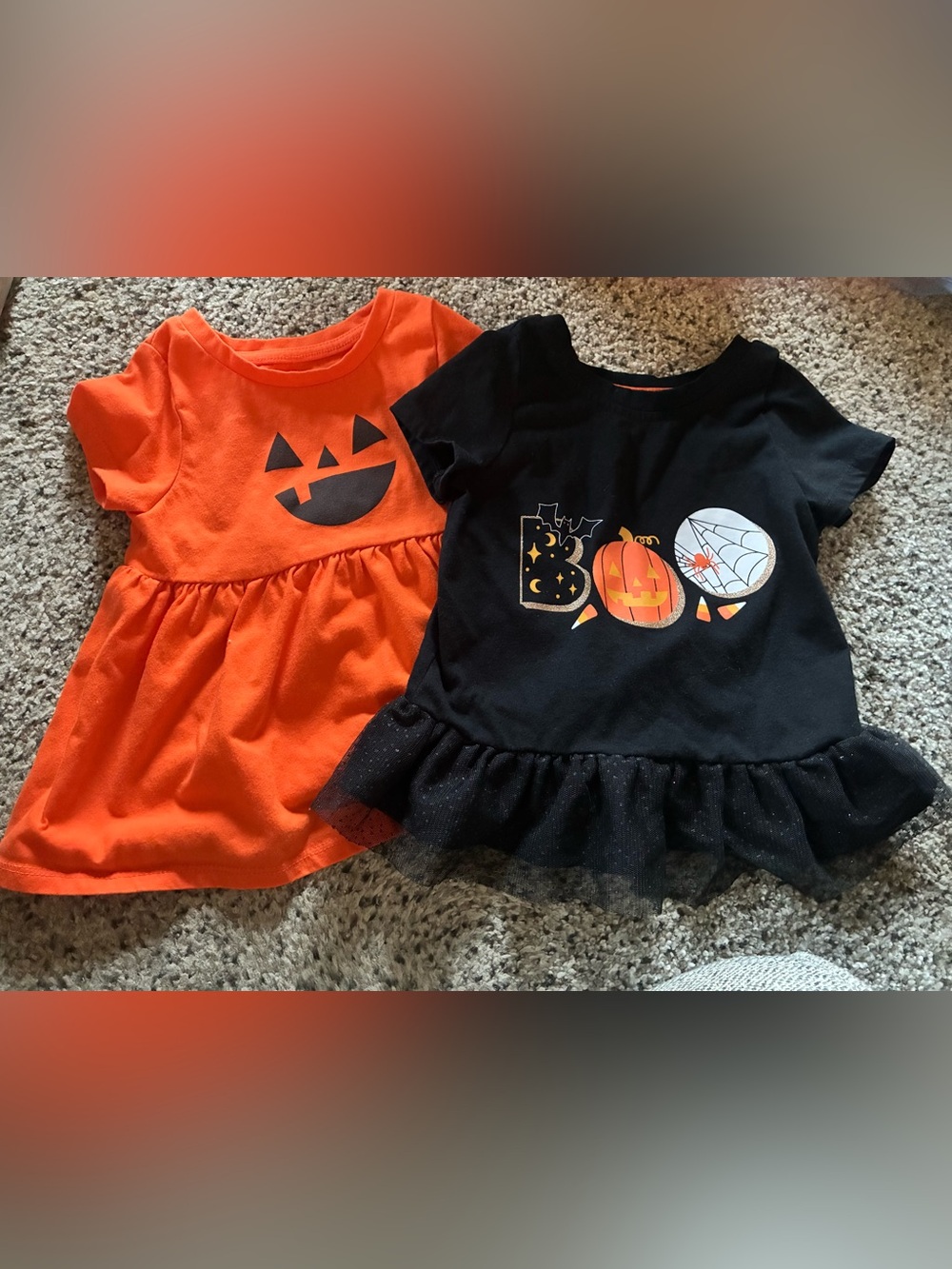 Lot of Cat & Jack Girls Halloween Peplum Tops - size 2T
